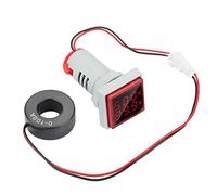 Amperometro Digitale Voltmetro AC 22mm, Misuratore di Pannello Volt AC, Indicatore Doppio Misuratore Led a Doppio Display 60-500V 0-100A Display a Colori Diversi (rosso)