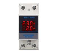 Amperometro Monofase su Guida Din Misuratore di Tensione CA Misuratore di Corrente Display Digitale Monitor di Tensione e Corrente per la Casa AC50-500V