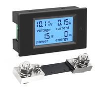 Amperometro Voltmetro Wattmetro Da Pannello DC 6.5-100V Con 100A Shunt, Digitale