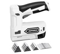 AMPFORCE Graffettatrice Elettrica 2-in-1 Wireless 4V a Ioni di Litio con USB-C, Include Graffe e Chiodini per Tappezzeria, Riparazione Mobili, Moquette e Fai-da-Te Casa