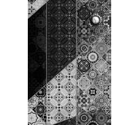 AMPHISBAENA artfully designed sketchbooks, journals and planners - #1 Azulejos in black & white: A5 notebook with 200 artistically illustrated, dotted pages