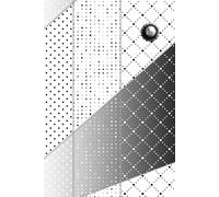 AMPHISBAENA artfully designed sketchbooks, journals and planners - #8 Dots in black & white: A5 notebook with 200 artistically illustrated, lined pages
