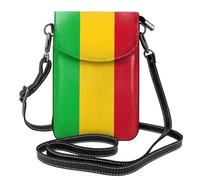 Ampia borsa a tracolla con bandiera del Mali, versatile, in tela, con cinturino in pelle regolabile