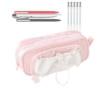 Ampia Case, School Storage Pens, 8,27 x 3,35 x 2,2 in Friendly Design, Lightweight & Portatile, Stationery Organizer for Classroom, Art Supplies, Teen, Kindergarten, College Students Girls