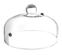 HENDI Campana duomo cupola copertura per l'affumicatura di cibo, campanaper piatti con sfiato in gomma, affumicare con pistola affumicatrice infusore di fumo, ø260x(H)174mm, in vetro borosilicato