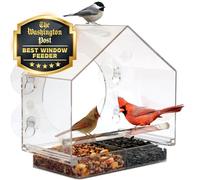 Ampia e pregiata mangiatoia per uccelli GARANTITA A VITA da mettere sulla finestra. Include un vassoio facilmente estraibile, 4 potenti ventose, fori di drenaggio ed un elegante imballaggio. Goditi da vicino gli uccelli selvatici! La mangiatoia per uccelli è un meraviglioso regalo per gli amanti degli uccelli, i bambini ed anche i gatti!!