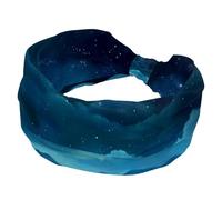 Ampia fascia per capelli da donna, con cielo stellato, cielo stellato, nuvole, stelle, montagne, paesaggio, assorbe il sudore, fascia elastica morbida, accessorio per capelli da yoga, accessorio per