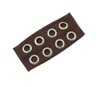 Ampia fascia per capelli punk con occhielli traforati metallici, per vari outfit e street dance