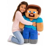 Ampia gamma di popolari peluche XXL compatibili con Stitch, Sonic, Minions, Sesamo Street, Minecraft e altro ancora, licenza originale 35-120 cm (Steve 65 cm)