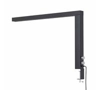 Ampia lampada LED a forma di L per onicotecniche, lampada da scrivania senza ombre, luce estetica dimmerabile da 36 W, 3000-6000 K per manicure e saloni di bellezza(Black)