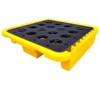 Ampia Vasca di Raccolta del Troppo Pieno con Scarico - Piattaforma in plastica Industriale Resistente all'umidità, 72x72x16 cm, Soluzione di Raccolta del Troppo Pieno Rimovibile per Una gest