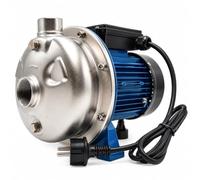 Ampika FCP 6,0/20-AM Pompa Centrifuga Alimentare 220V - Acciaio Inox AISI 304, 6000 l/h, Altezza 20 m, Motore 1 kW IP55, Guarnizioni Viton, per Latte, Succhi, Acqua Potabile e Pulizia CIP