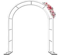 Ampio arco da giardino, grandi archi da esterno, rosa nuziale, metallo resistente for piante rampicanti, supporto for arco a traliccio, larghezza 120/140/180 cm(White,W5.9FT H7.2FT)