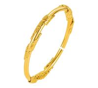 Ampio bracciale da donna con motivo floreale, in argento, placcato in argento, con scritta in lingua inglese "Solid Young Design Pull Antique Bracelet for Birthday", Taglia unica, Metallo, Nessuna