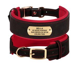 Ampio Collare in pelle per cani Nome personalizzato per cani di taglia grande XL