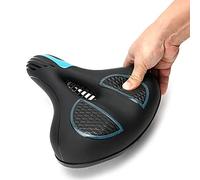 Ampio cuscino del sedile ammortizzante con braccioli e doppie sfere di sospensione con selle per bici in memory foam Il centro cavo favorisce la ventilazione dell'aria per (Negro y azul)