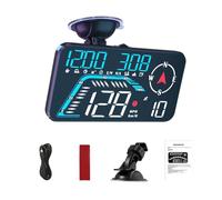 Ampio display Screen Car Head up, KM/H e MPH, AMROOLOO GPS, tachimetro con promemoria di velocità e fatica, adatto per tutti i veicoli