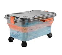 Ampio serbatoio d'acqua - Storage Cart & Scooter | 22L Water Container For Car Wash | Car Wash Water Tank | Folding Organizer Container With 360 gradi Rotary Rollers For Gardening Family