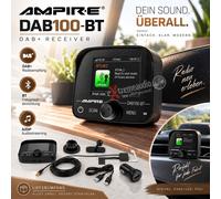 AMPIRE DAB100-BT DAB+ ricevitore vivavoce BT inclusa antenna DAB+