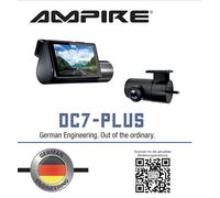 AMPIRE DC7-PLUS Dashcam a 2 Canali con Touch Screen, Frontale 4K, Posteriore ...