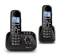 Amplicomms BigTel 1582 Duo Cordless DECT Tasti Grandi Telefono, Segreteria Telefonica, Cornetta Aggiuntiva, Audio Boost, Suonerie Extra Rumorose, Compatibile con Apparecchi Acustici