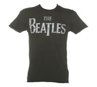 Amplificato carbone Beatles Logo t shirt di uomini da