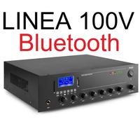 AMPLIFICATORE 100V IBRIDO 8 OHM FILODIFFUSIONE LINEA BLUETOOTH + USB + TELECOM.
