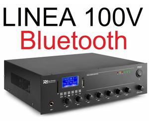 AMPLIFICATORE 100V IBRIDO 8 OHM FILODIFFUSIONE LINEA BLUETOOTH + USB + TELECOM.