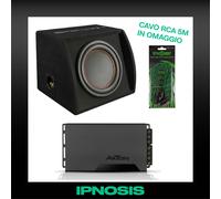 Amplificatore 2x150W + Subwoofer BassReflex 25cm 400W Max + Cavo RCA 5m omaggio