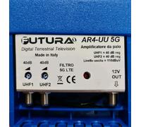 AMPLIFICATORE 40DB 5G ANTENNA TV DIGITALE HD 4K TERRESTRE 5G 40DB 2UHF