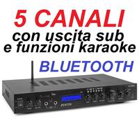 AMPLIFICATORE 5.1 HOME THEATRE CINEMA KARAOKE BLUETOOTH X SMART TV LED