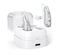 Amplificatore acustico retroauricolare con custodia di ricarica, potenziatore de