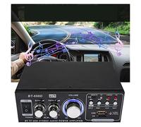 Amplificatore, amplificatore per auto, 200W + 200W HIFI Amplificatore Amplificatore di potenza Supporto Telecomando FM USB SD Treble Bass Home Theater Amplificatori