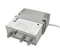 Amplificatore antenna da 20 dB per installazioni collettive, ottimizza il segnale TV e migliora la ricezione per più utenti contemporaneamente.