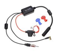 Amplificatore Antenna DAB, Splitter Antenna Autoradio per Auto con Adattatore SMB a DIN, Convertitore per FM in DAB+ con Amplificazione 20-25 dB, Compatibile con Autoradio per Auto SUV Camion Veicoli
