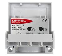 Centralino Esterno 20 dB 2 Ingressi Con Alimentatore Da Interno 1 Uscita 360 mAh