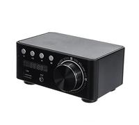 Amplificatore Audio, 100W Audio HiFi Bluetooth 5.0 Classe Power Amplificatore TPA3116 Digital Amp Home Audio Auto Marine USB AUX IN. Mini audio.(Black AMP,No)