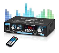 Amplificatore audio AK45, amplificatore stereo, amplificatore Bluetooth 5.0 HIFI con telecomando per auto e casa con ingresso MIC/SD/USB, radio FM