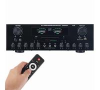 Amplificatore Audio, Amplificatore AV a 7 canali da 1200 W di Potenza, ricevitori Stereo HiFi con Bluetooth 5.2, USB, FM, schede SD, 3 ingressi Microfono per Altoparlanti Home Theater, Karaoke