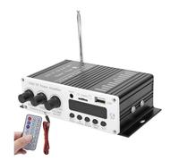Amplificatore audio, Amplificatore di potenza stereo FM 3 in 1 con scheda memoria USB, lettore digitale Bluetooth 4.2, amplificatore per la casa, Karaoke
