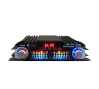 Amplificatore audio, Amplificatore stereo digitale mini HIFI a 4 canali con potenza di picco 1600 W, compatibile USB e Bluetooth per la casa, Karaoke