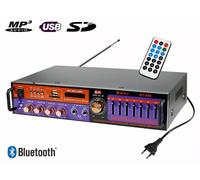 AMPLIFICATORE AUDIO BLUETOOTH 2 CANALI STEREO KARAOKE MP3 RADIO FM HI-FI USB AUX