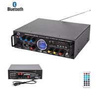 AMPLIFICATORE AUDIO BLUETOOTH 2 CANALI STEREO KARAOKE MP3 RADIO FM HI-FI USB AUX