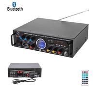 AMPLIFICATORE AUDIO BLUETOOTH 2 CANALI STEREO KARAOKE MP3 RADIO FM HI-FI USB AUX