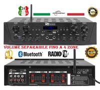 AMPLIFICATORE AUDIO FILODIFFUSIONE 400 WATT REGOLAZIONI VOLUME 4 ZONE SEPARATE