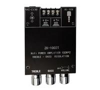 Amplificatore audio, Kit amplificatore HIFI compatibile con Bluetooth a doppio canale 2x100W controlli bassi e acuti per la casa, Karaoke