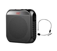 Amplificatore audio portatile - Amplificatore audio ricaricabile da 2200 mAh, amplificatore personale, insegnante, altoparlante, altoparlante audio senza fili, amplificatore con microfono cablato