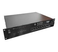 Amplificatore Audio Professionale 120W - Nero - 48 x 9 x 35,5 cm - 5 Canali 70V/100V/8 Ohm con Lettore USB/SD