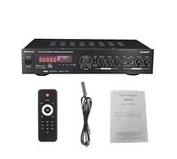 Amplificatore Bluetooth 1200W. 2ch HiFi. Potenza stereo audio Amp USB FM. Radio Car Home Theater con telecomando(608BT black US)