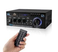 Amplificatore Bluetooth 800W, RMS 40W×2 Amplificatore HiFi, Ricevitore Amplificatore Stereo Amp per Home Theater, Altoparlante Auto W/Mic USB FM Radio Stereo